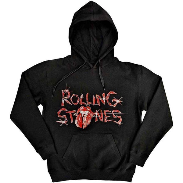The Rolling Stones Unisex aikuisten Hackney Diamonds Glass Logo -huppari The Rolling Stones Unisex aikuisten Hackney Diamonds Glass Logo -huppari