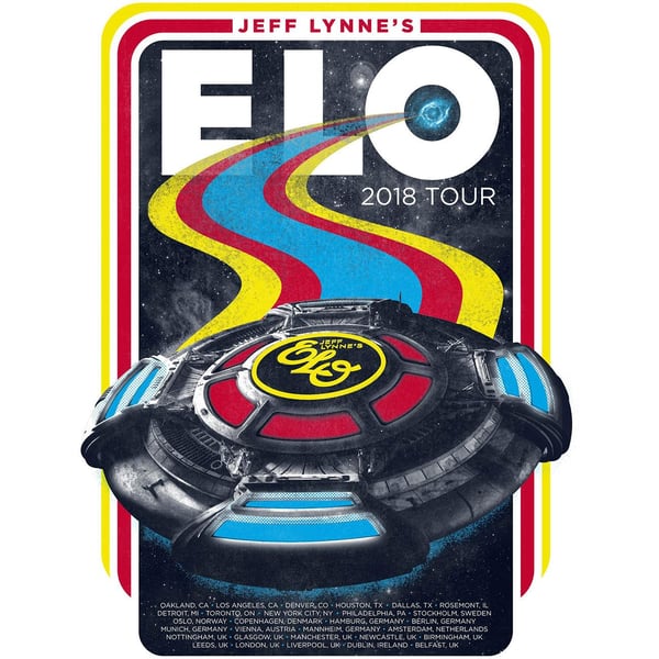 Electric Light Orchestra 2018 Tour Poster