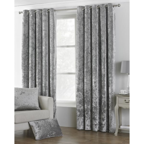 Riva Home Verona Velvet Style Eyelet Curtains