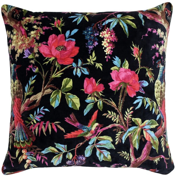 Riva Home Birds Of Paradise Floral Pattern Square Cushion Cover