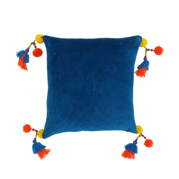 Paoletti Velvet Tassel Cushion Cover
