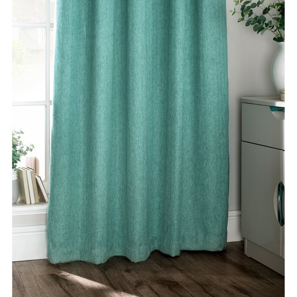 Furn Harrison Pencil Pleat Faux Wool Curtains (Pair)