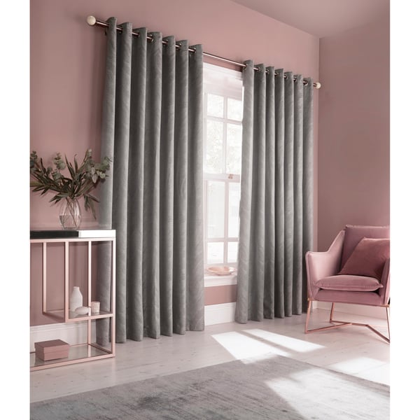 Furn Himalaya Jacquard Design Eyelet Curtains (Pair)