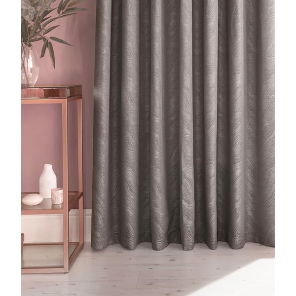 Furn Himalaya Jacquard Design Eyelet Curtains (Pair)