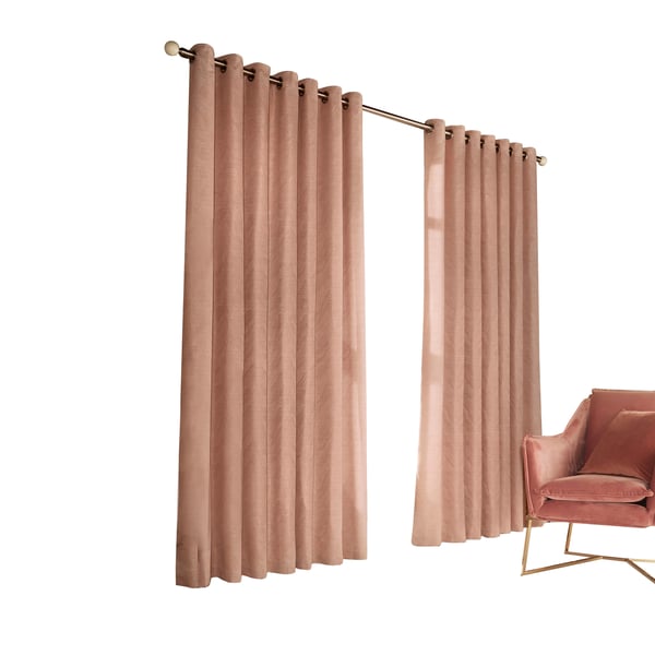 Furn Himalaya Jacquard Design Eyelet Curtains (Pair)
