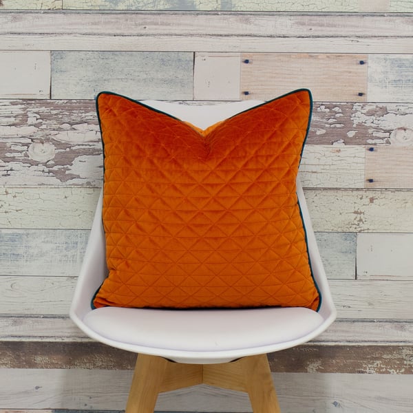 Riva Home Quartz Cushion Cover with Geometric Diamond Design