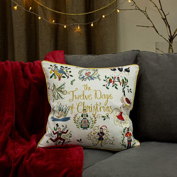Furn Twelve Days of Christmas Cushion Cover