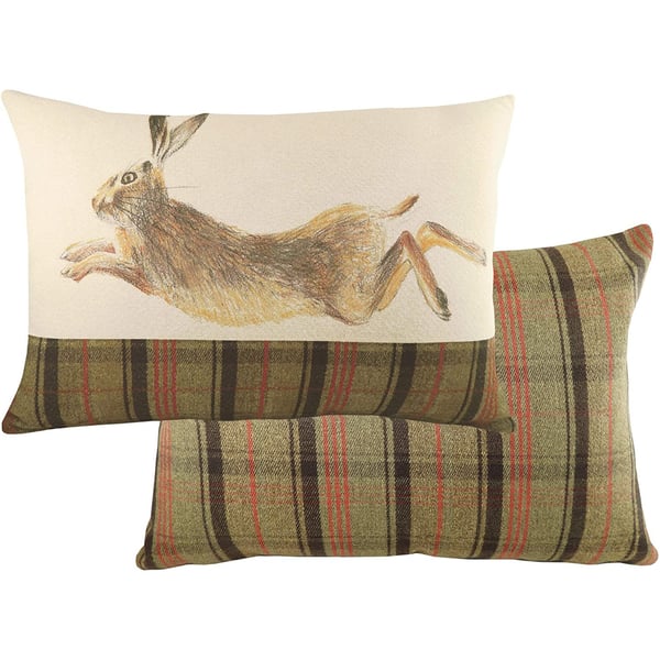 Evans Lichfield Hunter Jumping Hare Cushion Cover