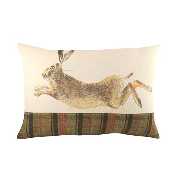 Evans Lichfield Hunter Jumping Hare Cushion Cover