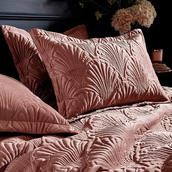Paoletti Palmeria Velvet Quilted Duvet Cover Set