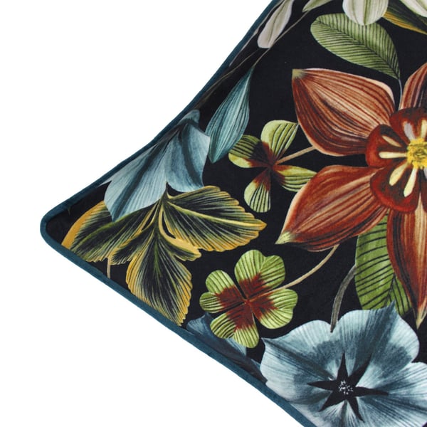 Evans Lichfield Midnight Garden Aquilegia Cushion Cover