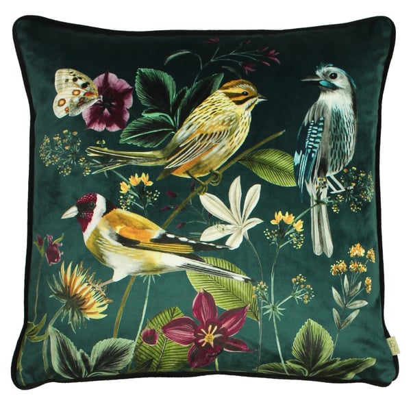 Evans Lichfield Midnight Garden Bird Cushion Cover