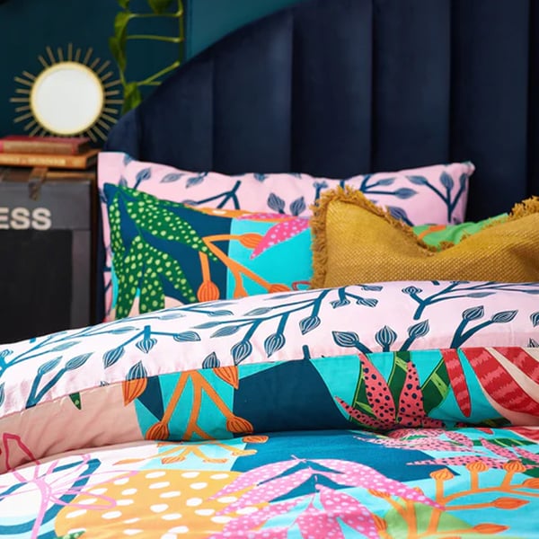 Furn Coralina Palm Leaf Duvet Cover Set