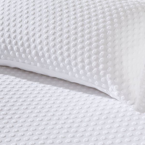 The Linen Yard Tufted Polka Dot Duvet Cover Set