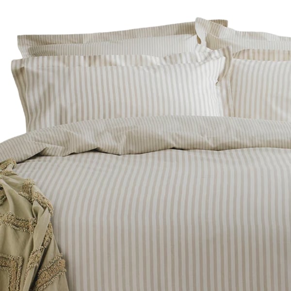 The Linen Yard Hebden Melange Stripe Duvet Cover Set
