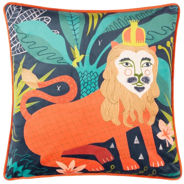 Kate Merritt Lion Cushion Cover