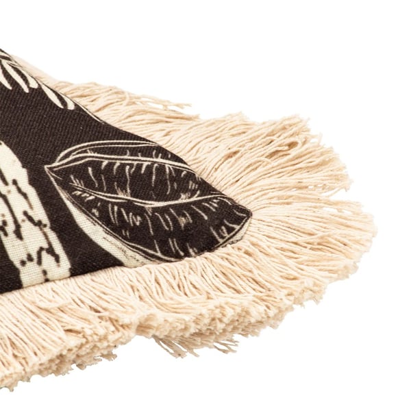 Paoletti Colonial Fringed Palm Tree Cushion Cover