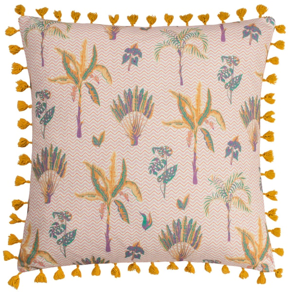 Furn Chamae Tassel Floral Cushion Cover