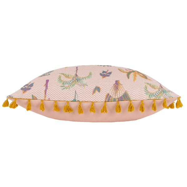 Furn Chamae Tassel Floral Cushion Cover