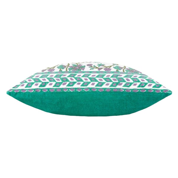 Paoletti Mentera Velvet Floral Cushion Cover
