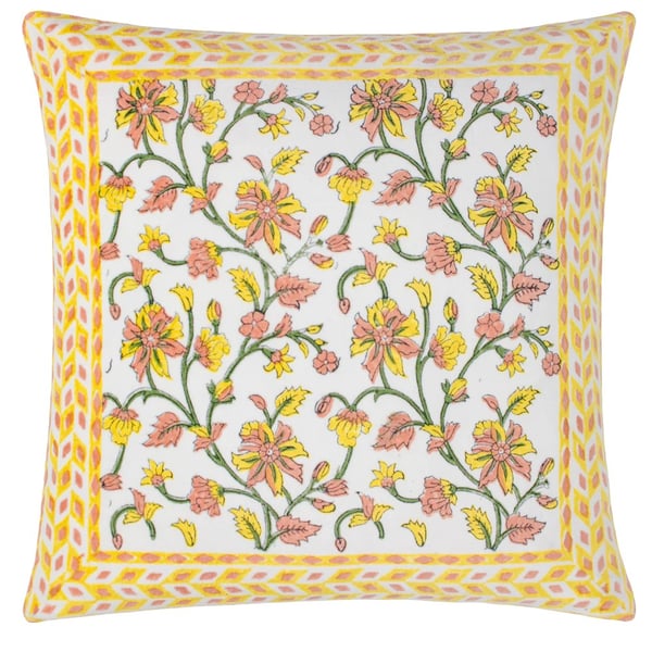 Paoletti Mentera Velvet Floral Cushion Cover