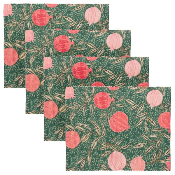 Paoletti Christmas Festive Pomegranate Placemat (Pack of 4)