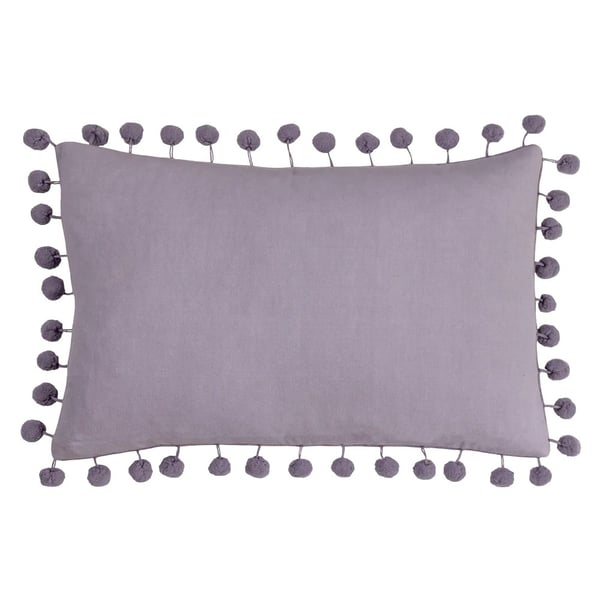Furn Dora Pom Pom Velvet Rectangular Cushion Cover