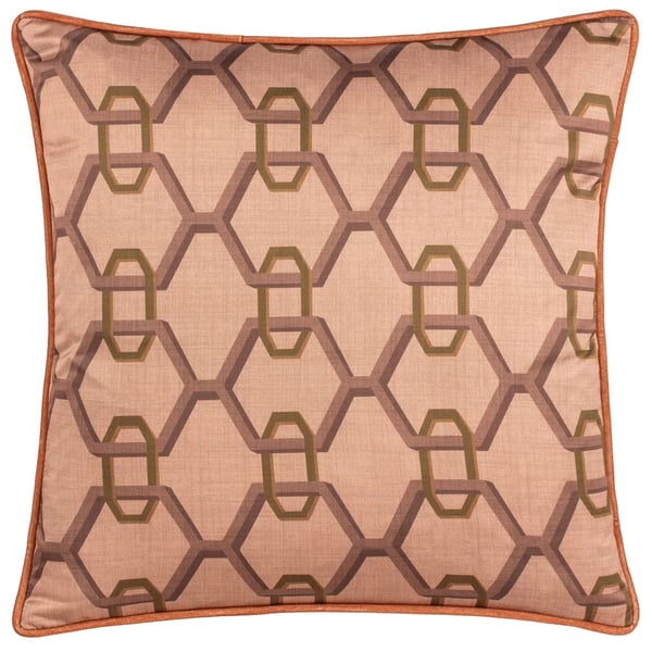 Paoletti Carnaby Satin Chain Geometric Cushion Cover