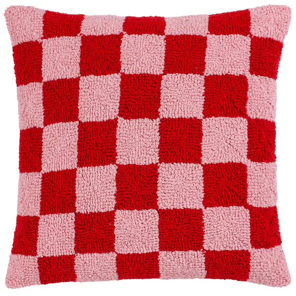 Yard Yarrow Faux Mohair Checked Cushion Cover