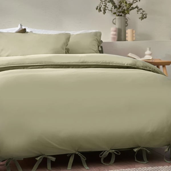 Yard Mallow Tie Detail Cotton Bow Duvet Cover Set