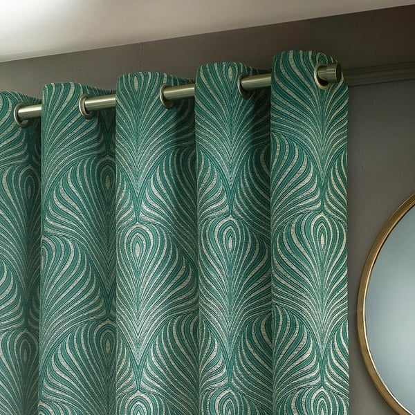 Paoletti Gatsby Jacquard Eyelet Curtains