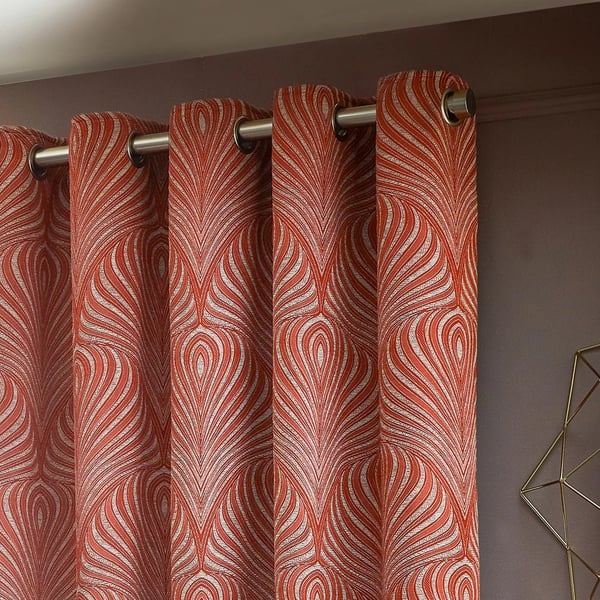 Paoletti Gatsby Jacquard Eyelet Curtains