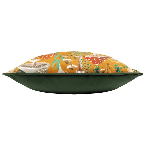 Wylder Wild Garden Piped Velvet Mushroom Cushion Cover