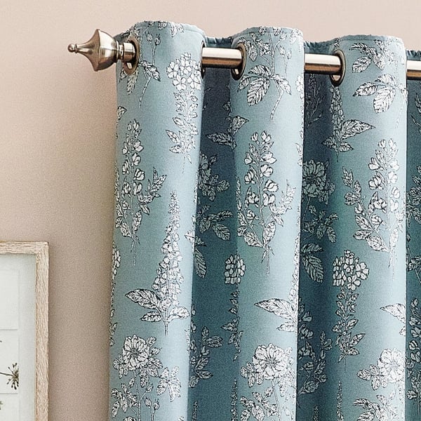 Wylder Nature Sophia Jacquard Floral Eyelet Curtains