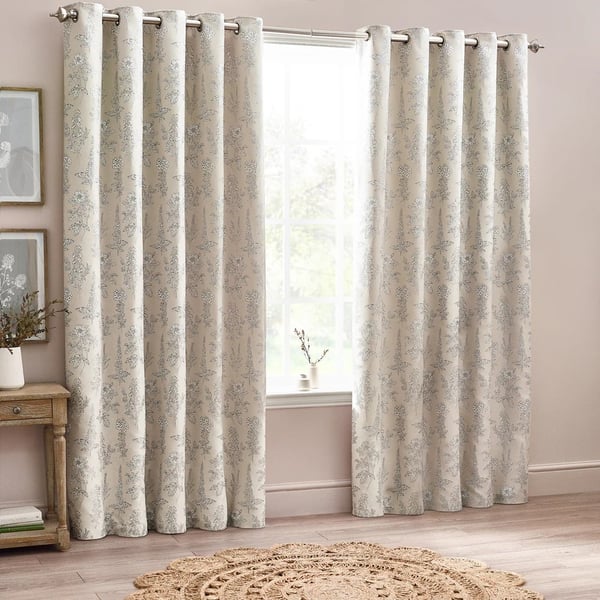 Wylder Nature Sophia Jacquard Floral Eyelet Curtains
