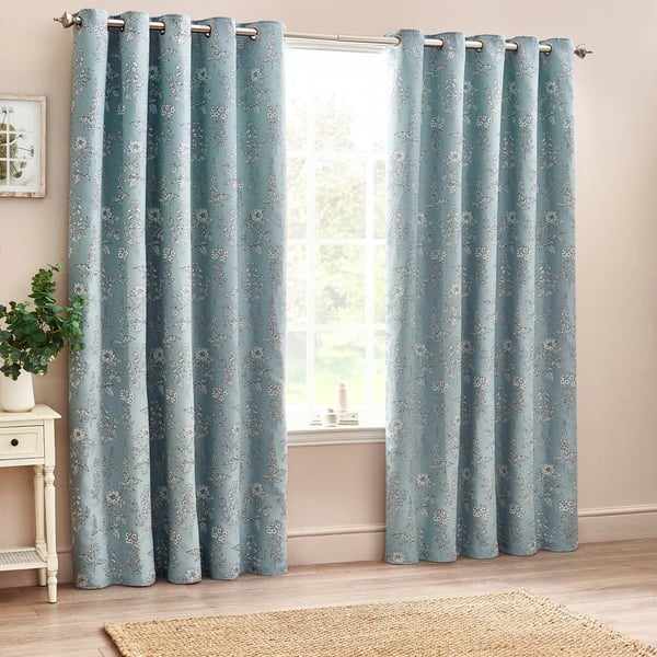 Wylder Nature Sophia Jacquard-kukkakuosiset purjerengasverhot