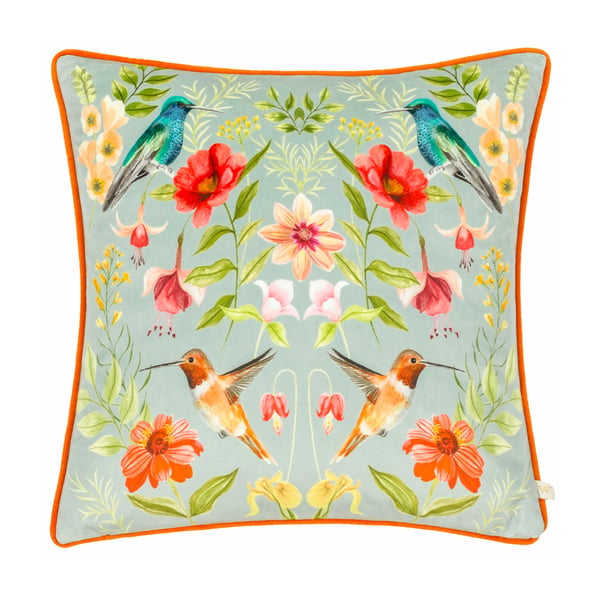 Wylder Nectar Contrast Piping Velvet Blossom Cushion Cover