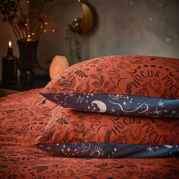 Furn Witchy Vibes Reversible Halloween Duvet Cover Set