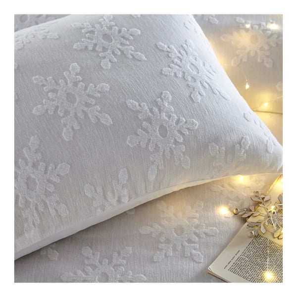 Furn Tufted Cotton Snowflake Duvet Cover Set