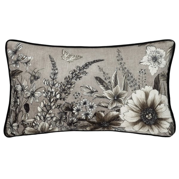 Wylder Harlington Gardenia Piped Floral Cushion Cover Wylder Harlington Gardenia Piped Floral Cushion Cover