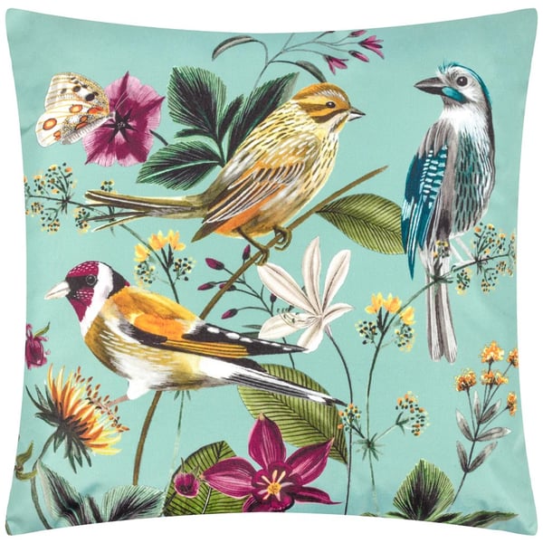 Wylder Nature Midnight Garden Birds Outdoor Cushion Cover Wylder Nature Midnight Garden Birds Outdoor Cushion Cover