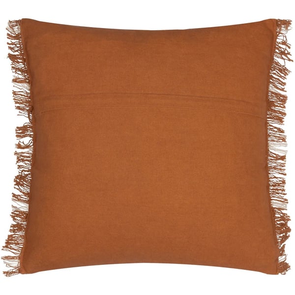 Yard Beni Fringed Checked Cushion Cover