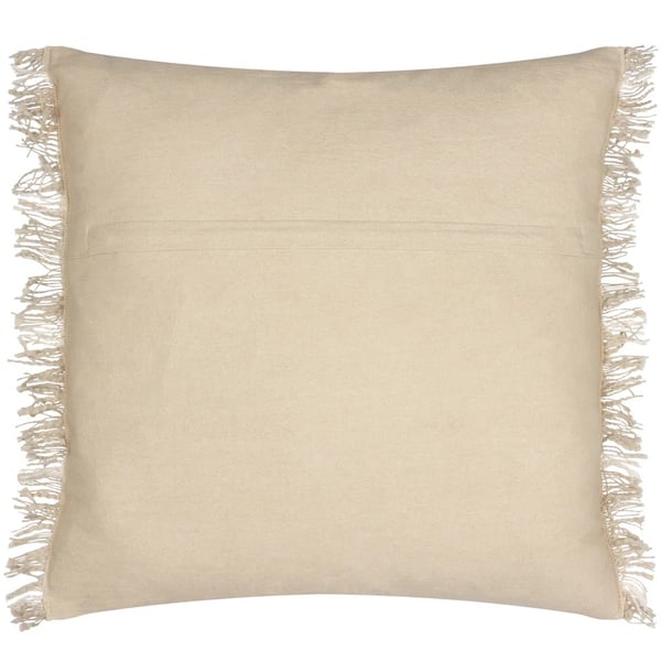 Yard Beni Fringed Checked Cushion Cover