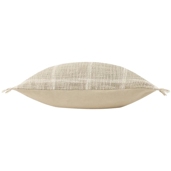 Yard Beni Fringed Checked Cushion Cover