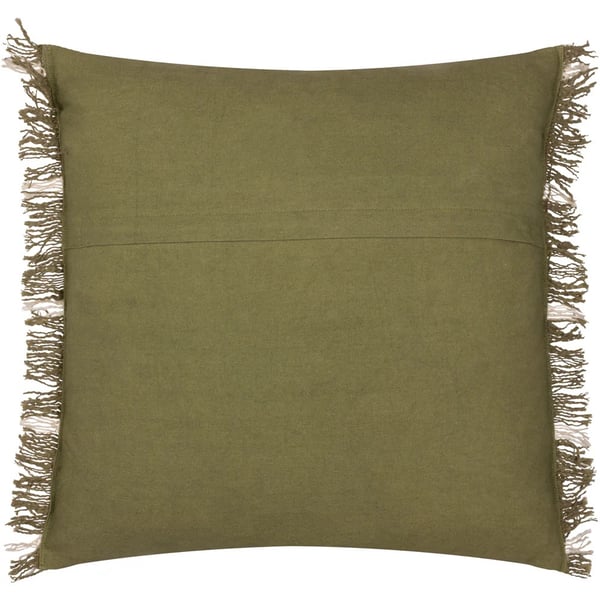 Yard Beni Fringed Checked Cushion Cover