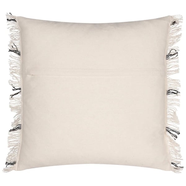 Yard Beni Fringed Checked Cushion Cover