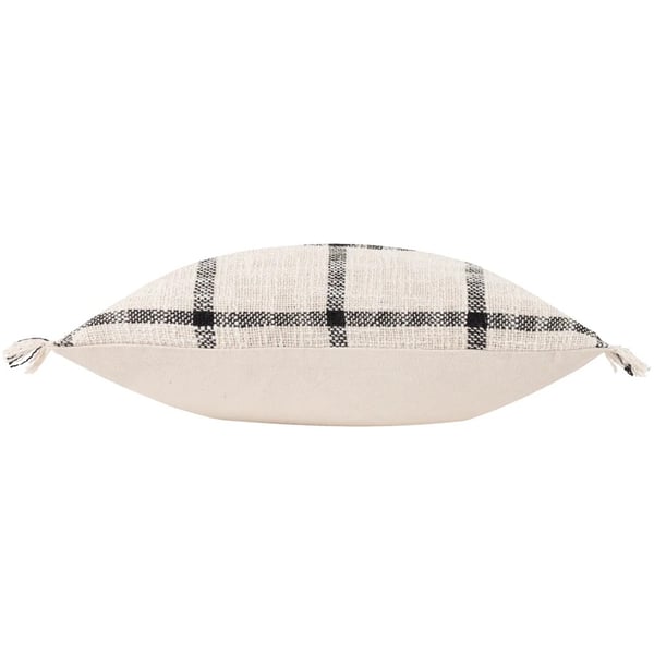 Yard Beni Fringed Checked Cushion Cover