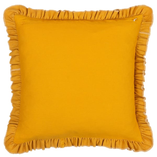 Furn Frill Velvet Embroidered Daisy Cushion Cover