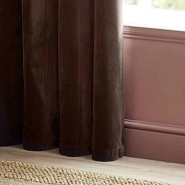 Yard Chenille-samettiset rengasverhot