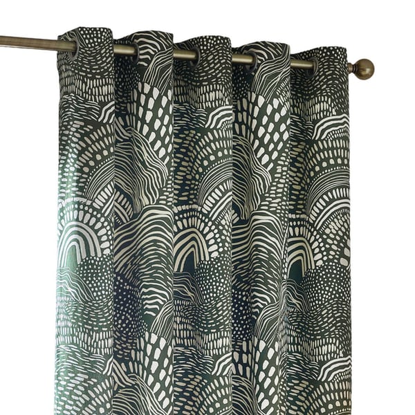 Hoem Nola Abstract Eyelet Curtains (Pack of 2)